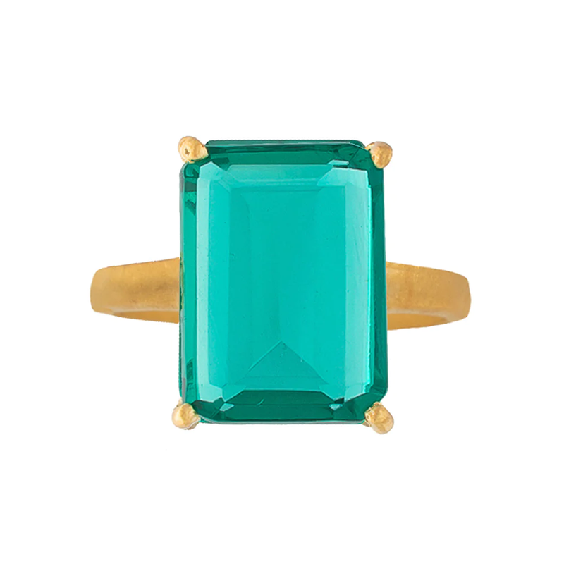 RUBY TEVA Glass Ring APATITE