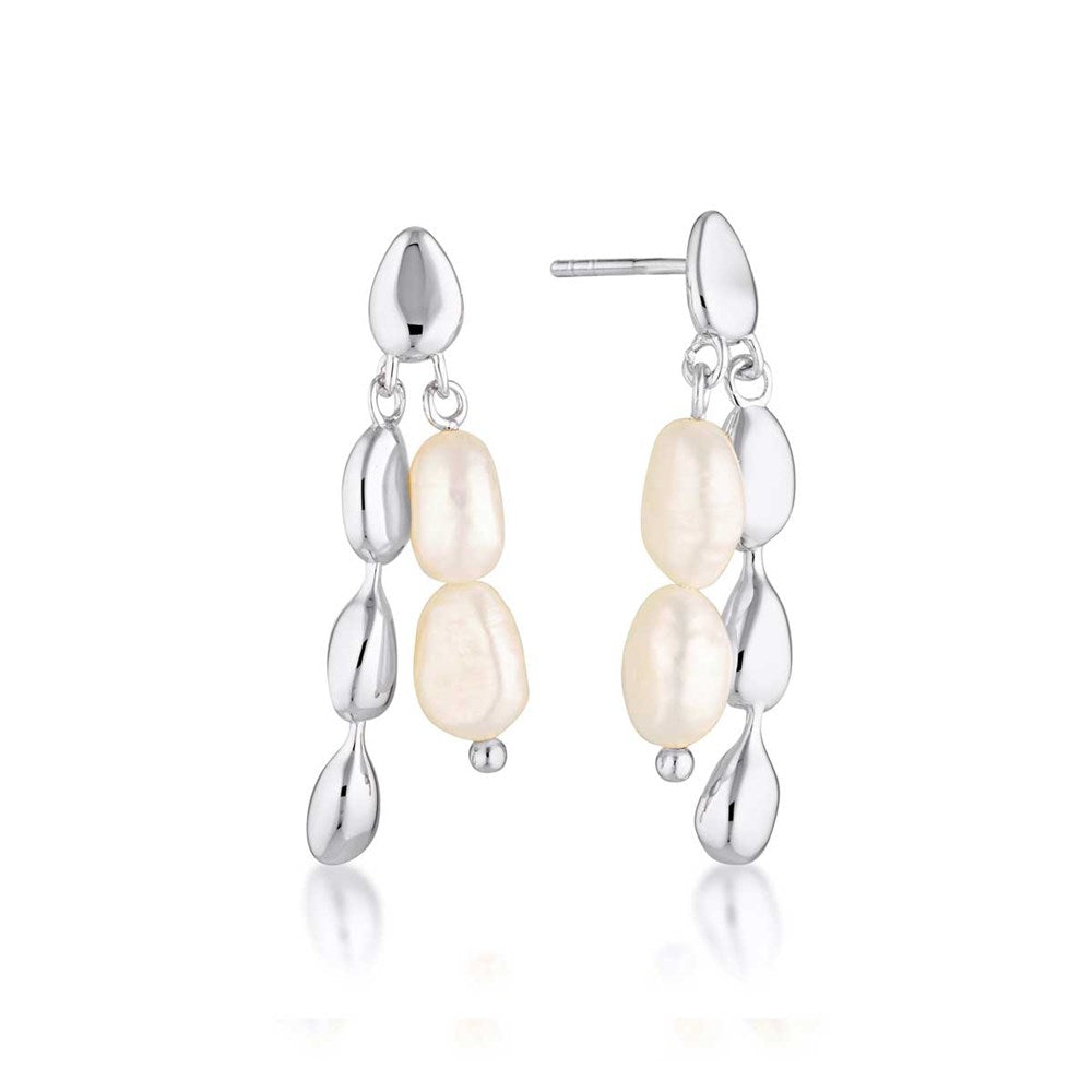 LINDA TAHIJA Neptunes Pearl Earring SILVER