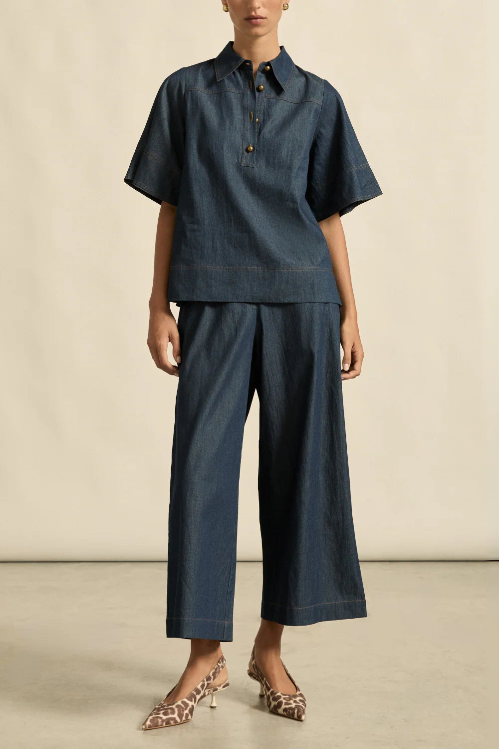 ZOE KRATZMANN Insinuate Top DARK CHAMBRAY