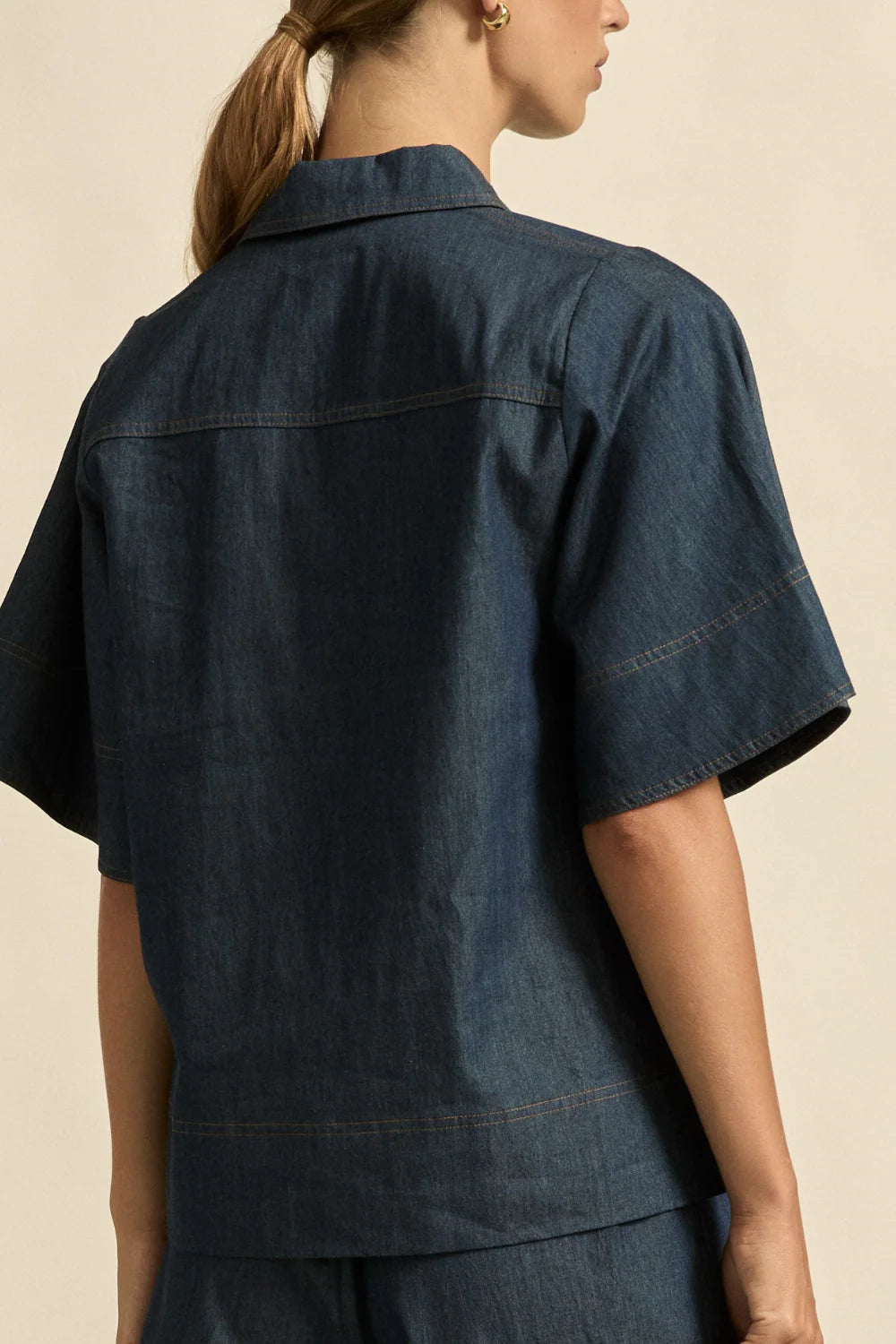 ZOE KRATZMANN Insinuate Top DARK CHAMBRAY