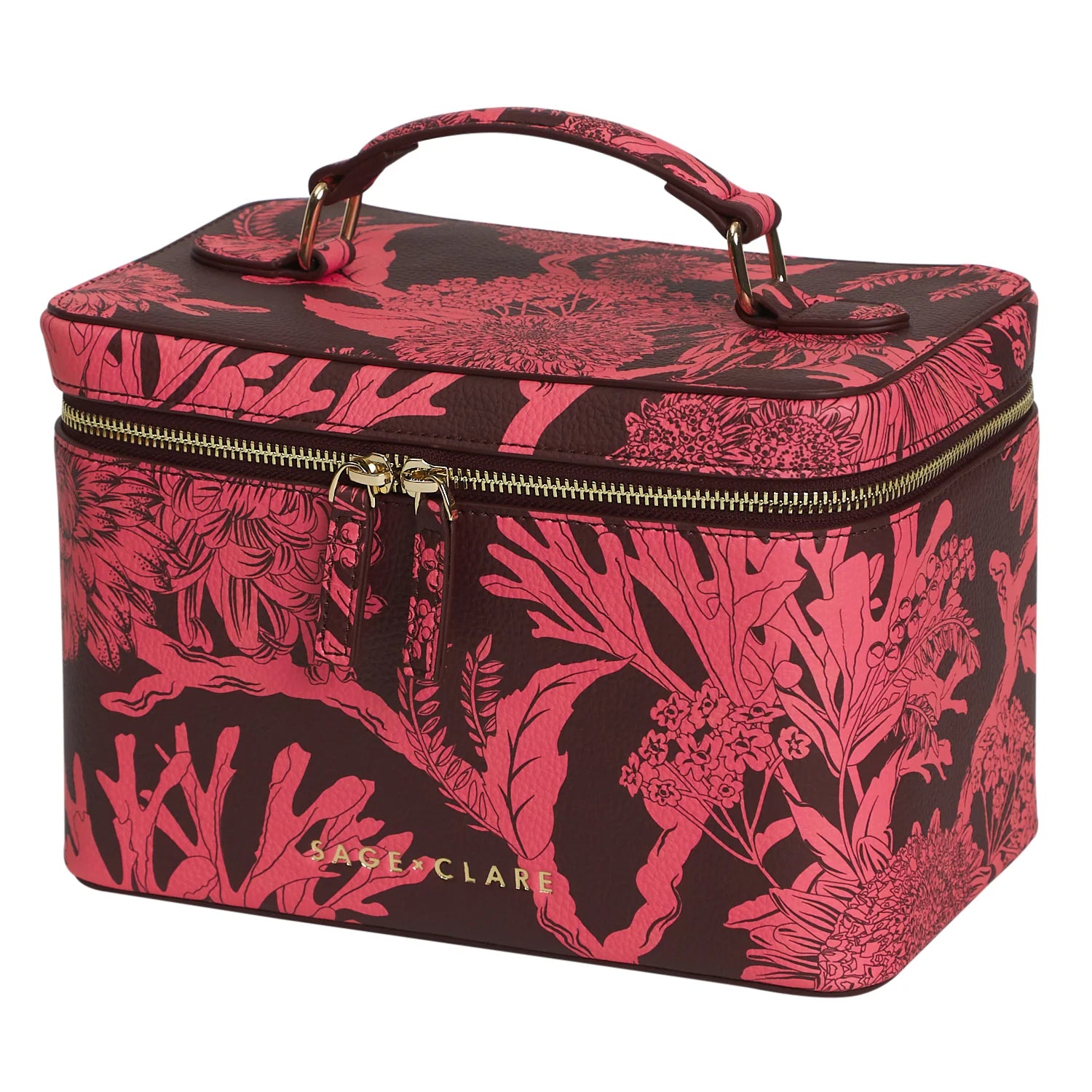 SAGE & CLARE Delphine Vanity Case GARNET
