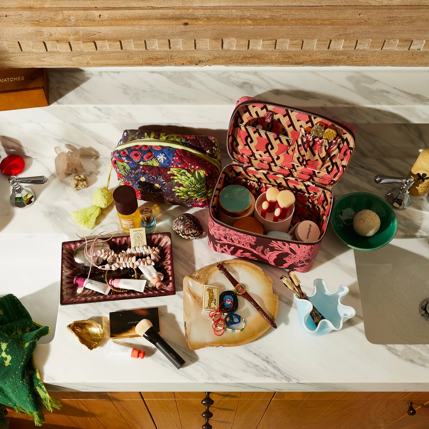 SAGE & CLARE Delphine Vanity Case GARNET