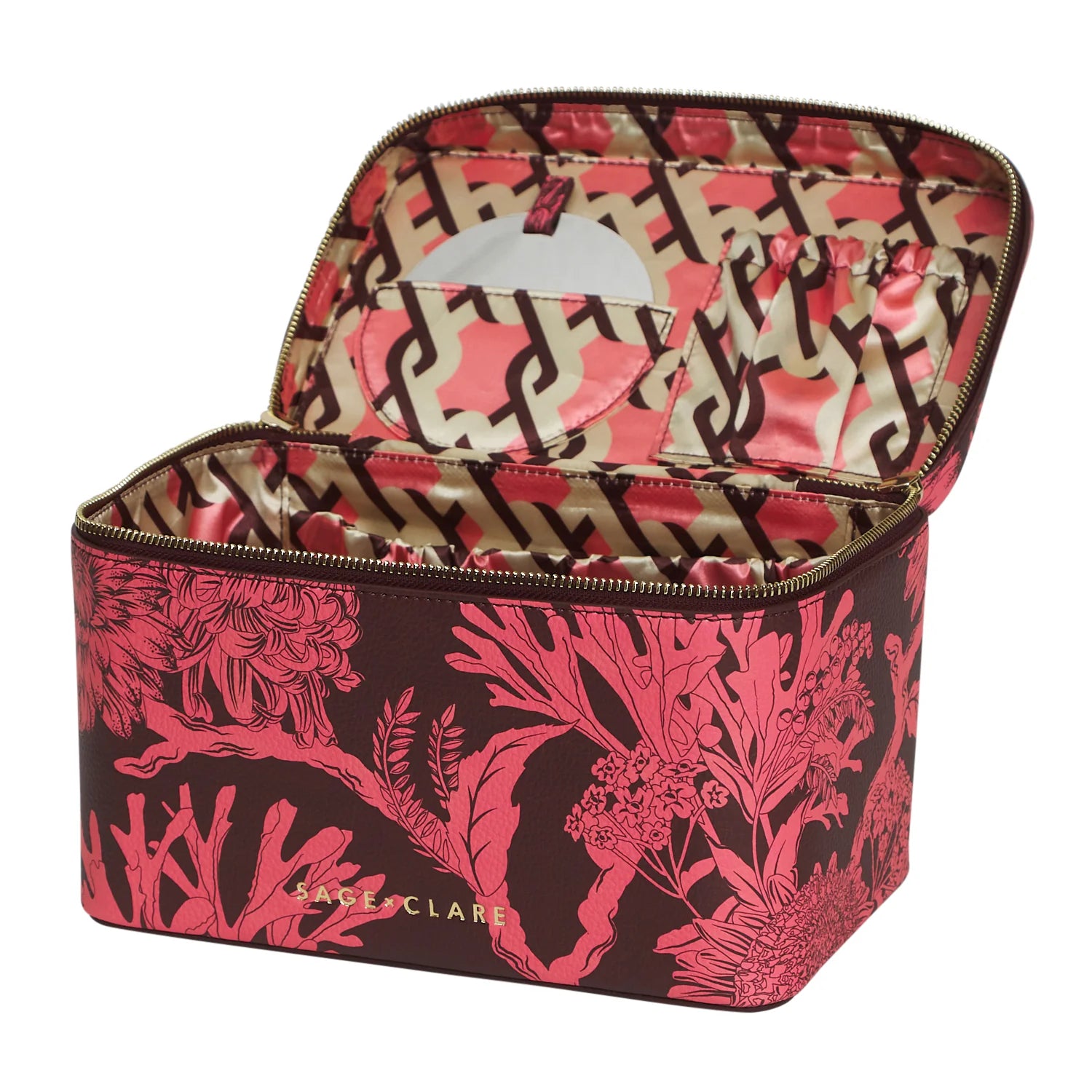 SAGE & CLARE Delphine Vanity Case GARNET