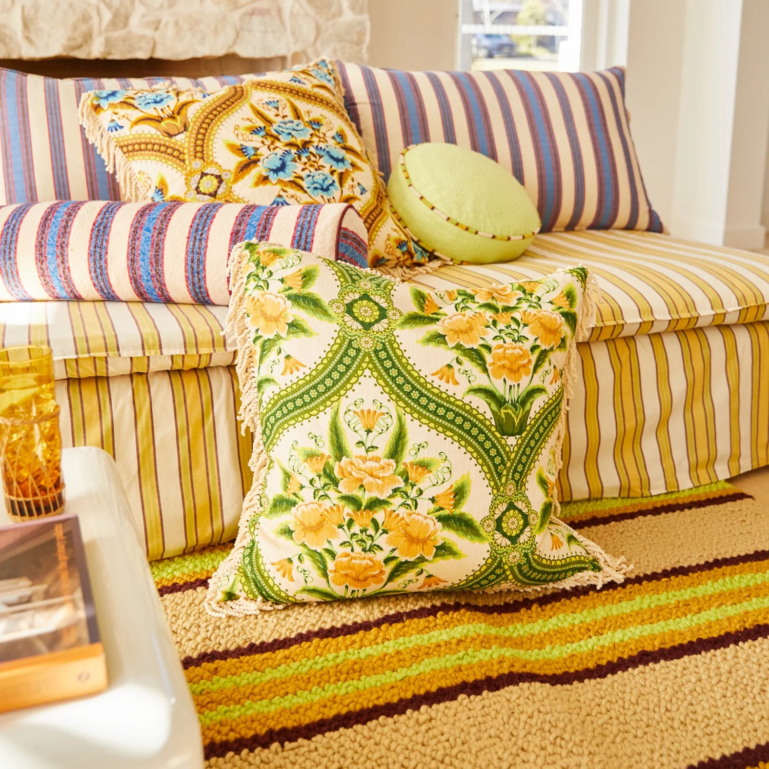 SAGE X CLARE Margaret Fringe Cushion La Palma