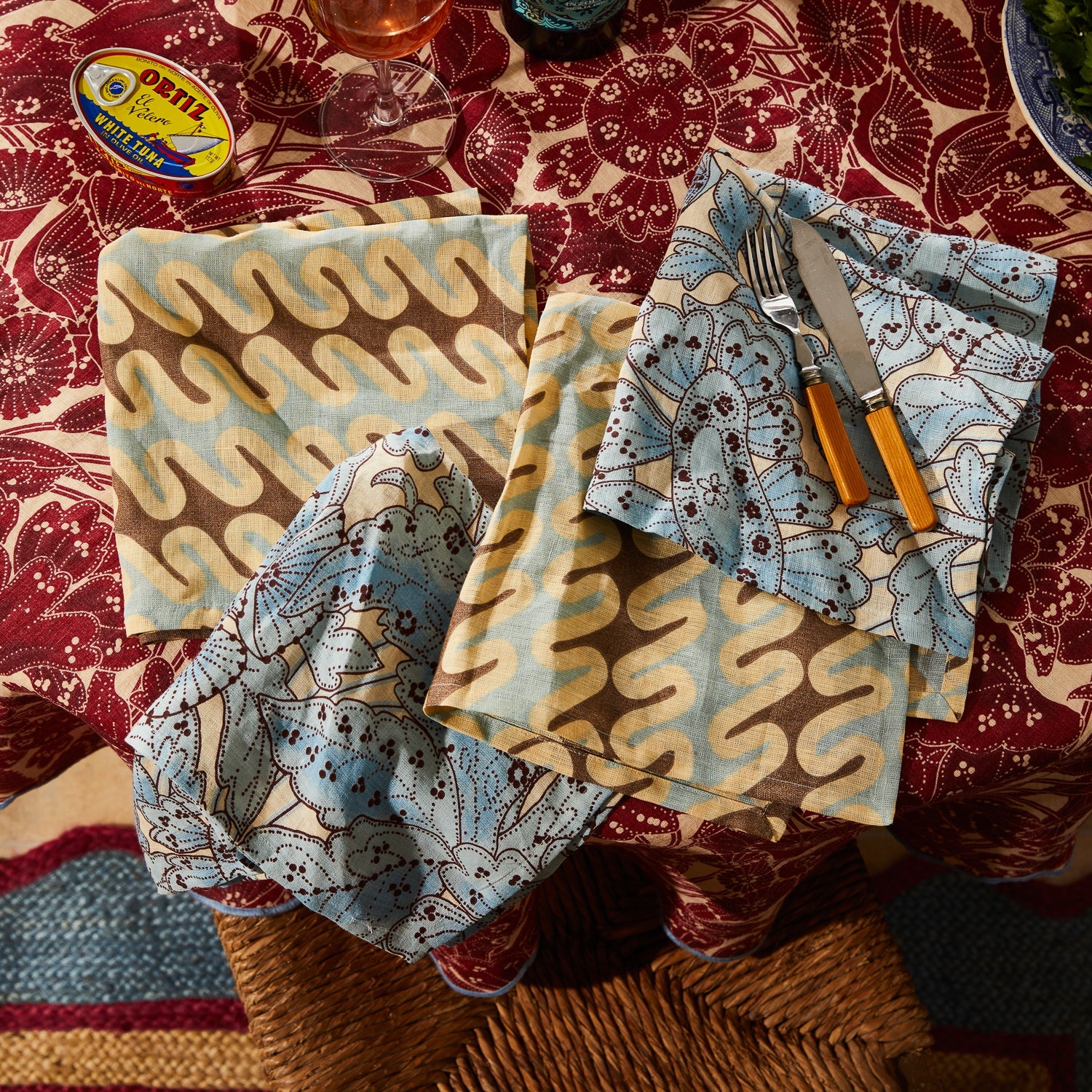 SAGE X CLARE Lucia Napkin Set CERULEAN