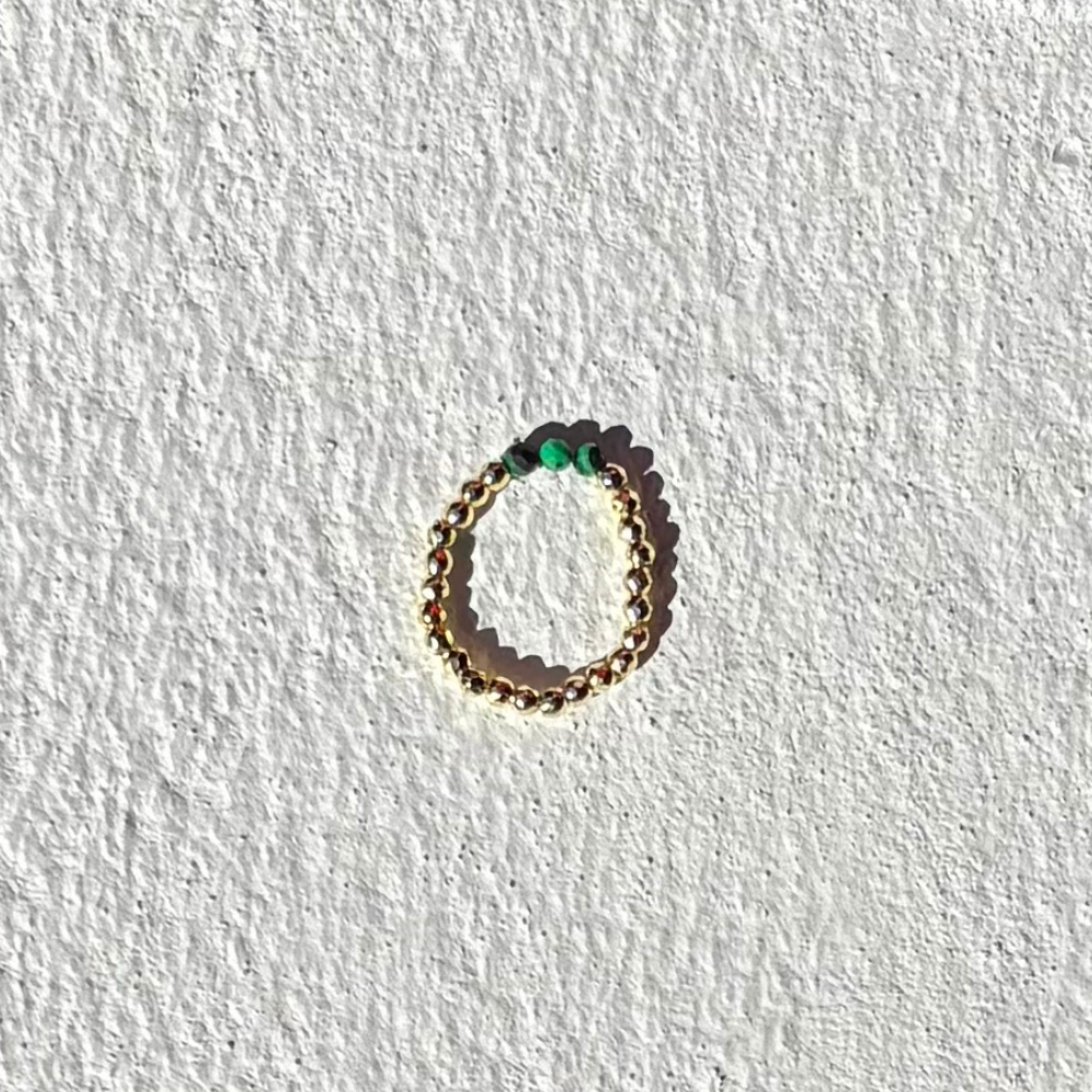 HEI TAI Gold Juju Ring MALACHITE
