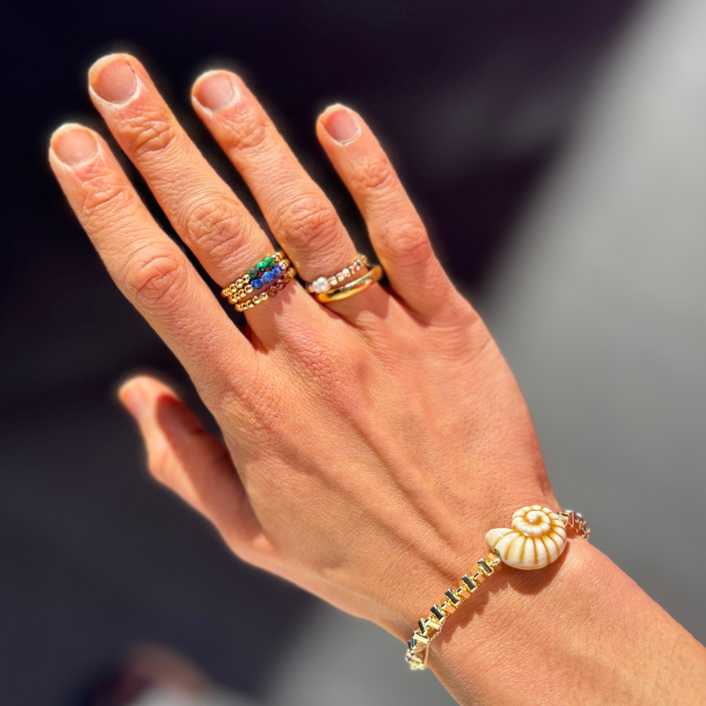 HEI TAI Gold Juju Ring MALACHITE