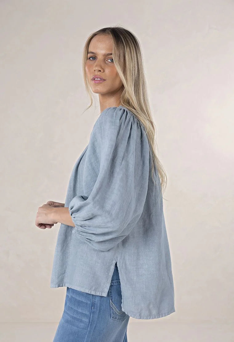 HUMIDITY Baroque Blouse MISTY GREY