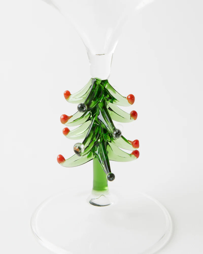 KIP & CO Wine Glass Set 2 OH CHRISTMAS TREE