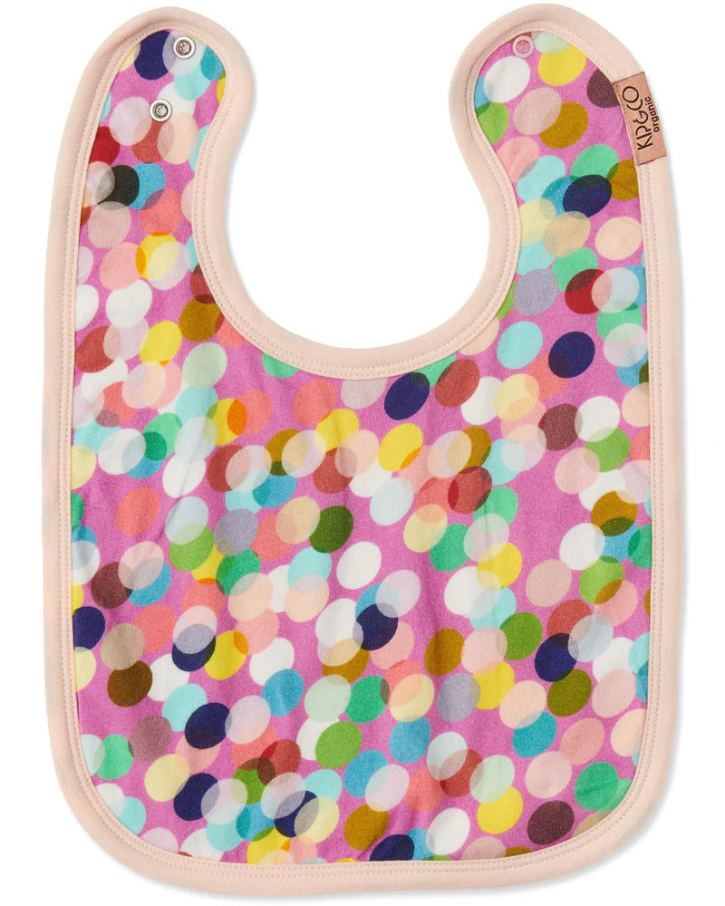 KIP & CO Organic Bib CONFETTI PINK