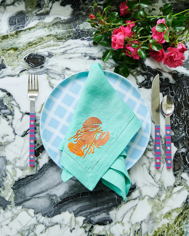 KIP & CO Embroidered Napkin Set 4 CAPRI