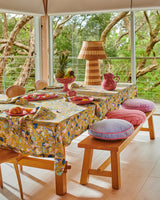 KIP & CO Linen Tablecloth 145 x 270cm BIRDS OF PARADISE