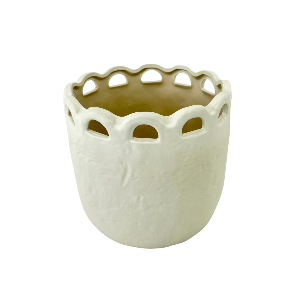 Dixon WHITE Ceramic Planter LARGE