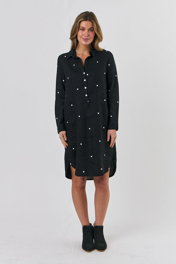 Olive et Julie Long Sleeve Linen Dress MAGPIE