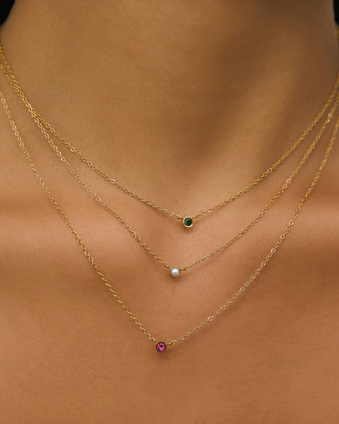 Arms of Eve Mini Birthstone Necklace PEARL