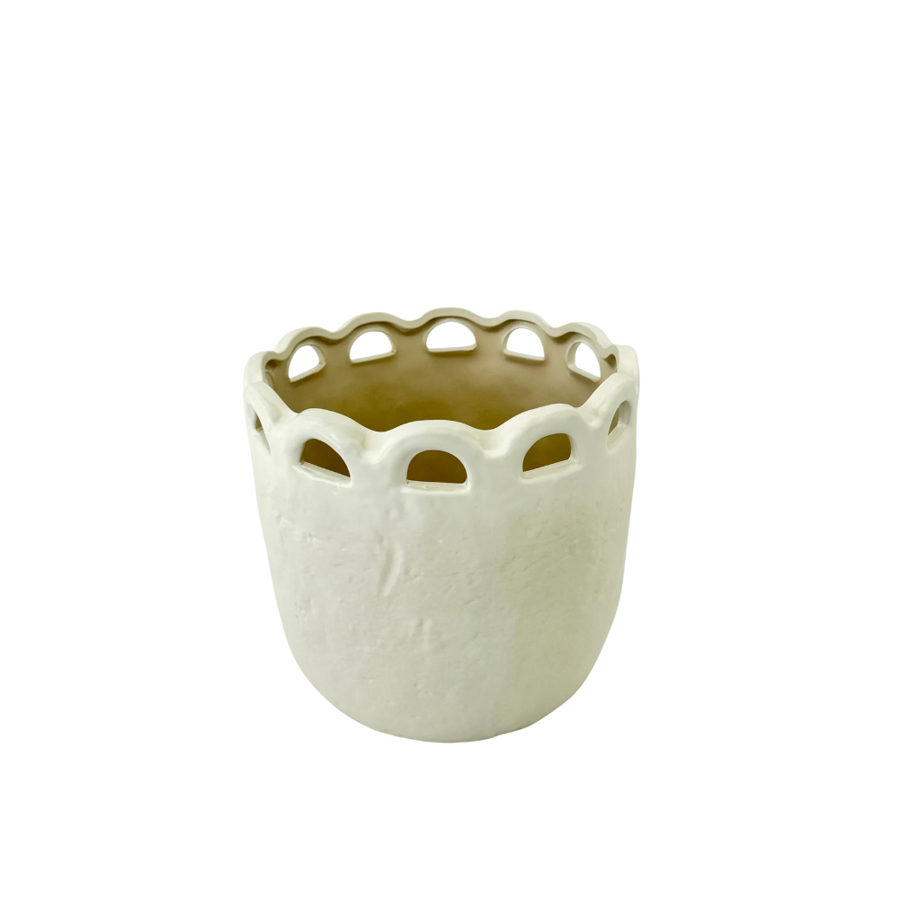 Dixon WHITE Ceramic Planter MEDIUM