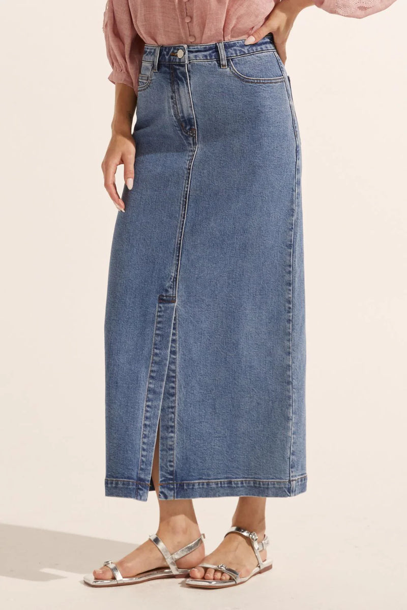 ZOE KRATZMANN Meridian Skirt MID WASH DENIM