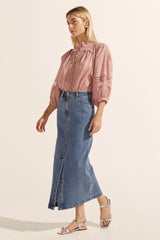 ZOE KRATZMANN Meridian Skirt MID WASH DENIM