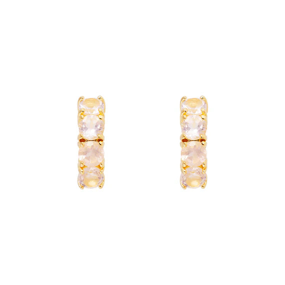 FAIRLEY Midi Hoops ROSE QUARTZ