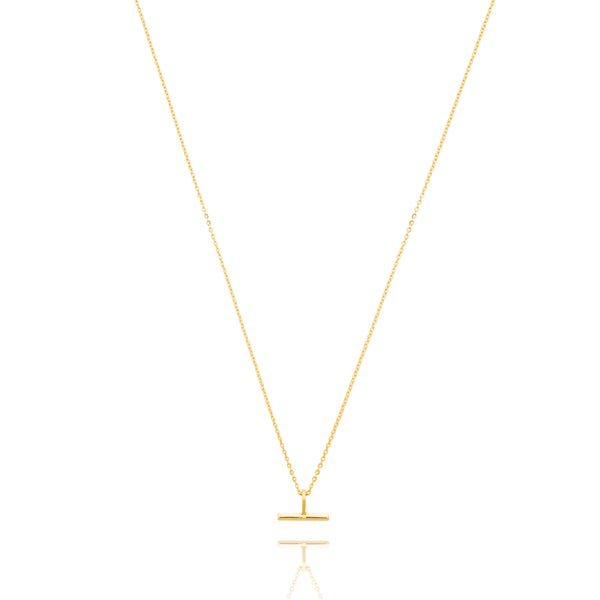 LINDA TAHIJA Mini T-Bar Necklace GOLD