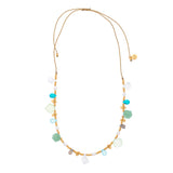 Ruby Teva Necklace MOONSTONE, GREEN AVENTURINE, PEARL, TURQ