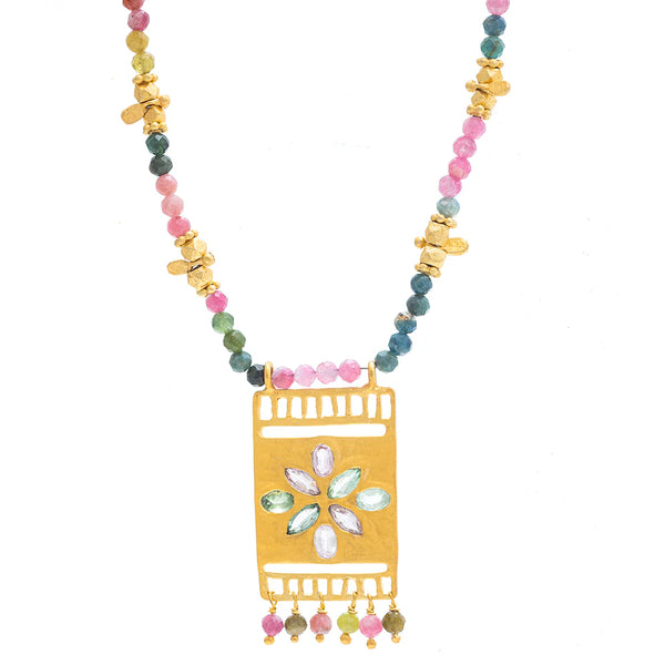 Ruby TevA Beaded Necklace MULTI TOURMALINE