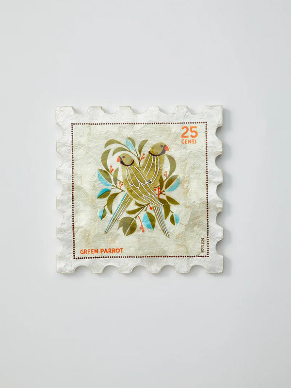 JONES & CO Parrot Stamp Tile