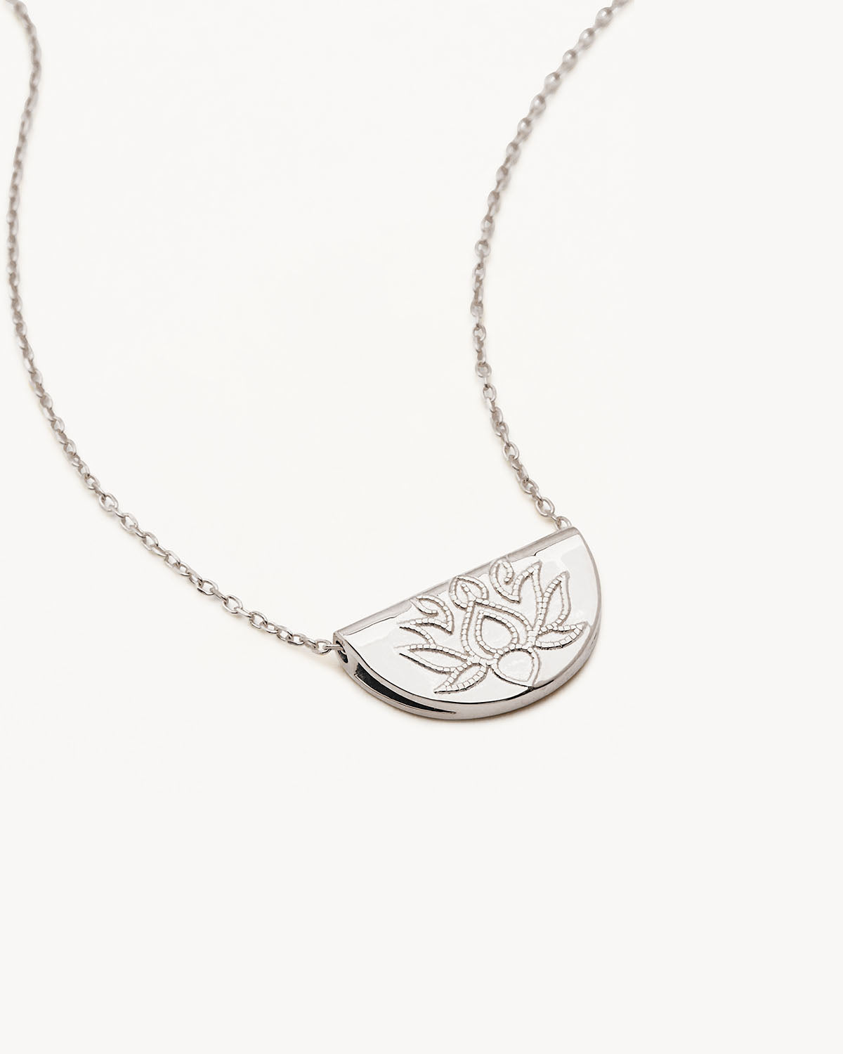 By Charlotte Lotus Short Necklace SILVER