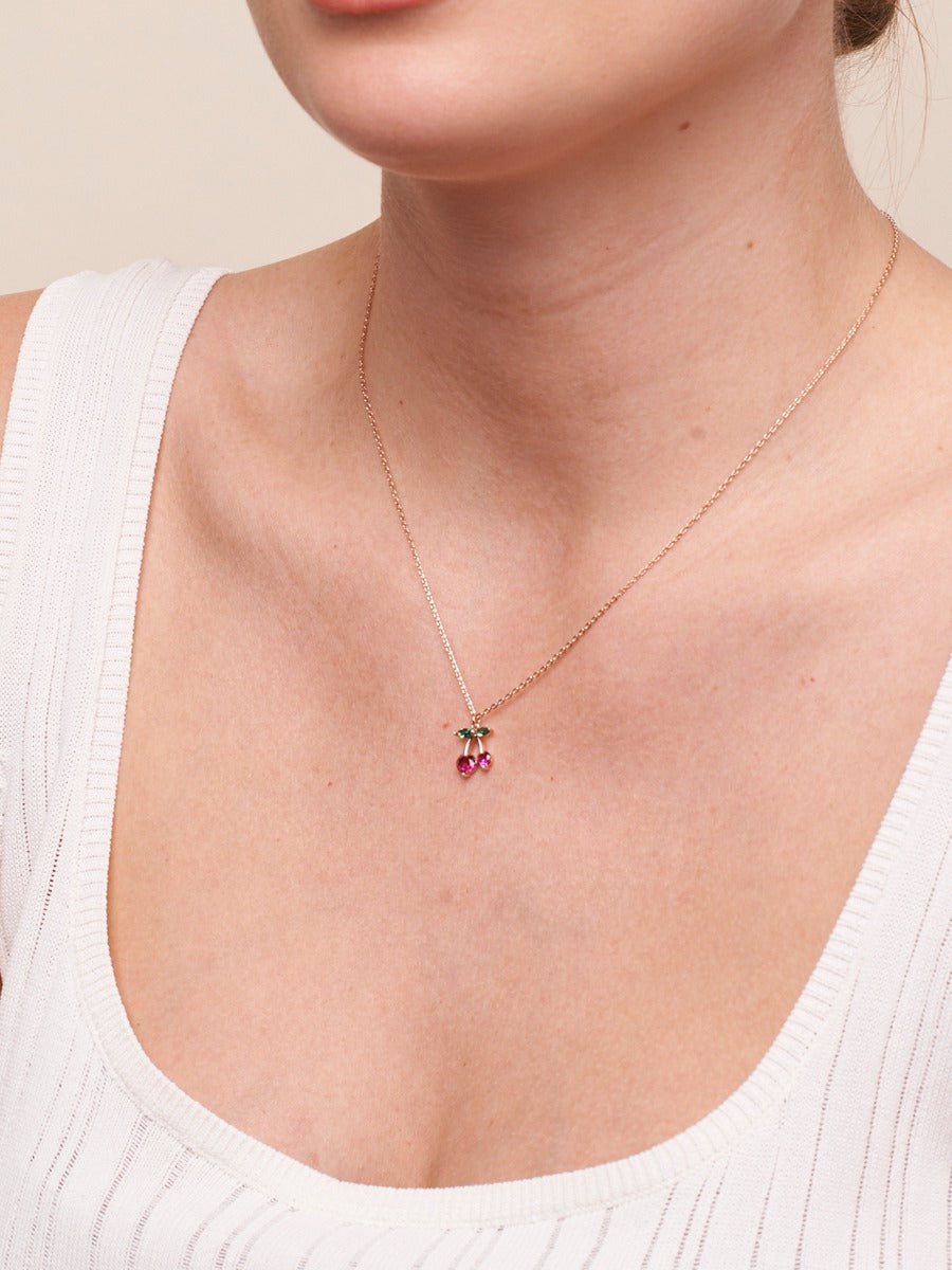 Tiger Tree Sweet Cherry Necklace