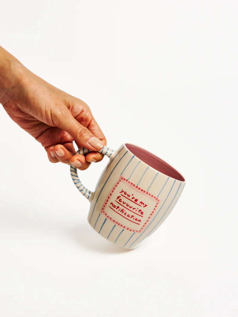 JONES & CO Love Notes Mug NOTIFICATION