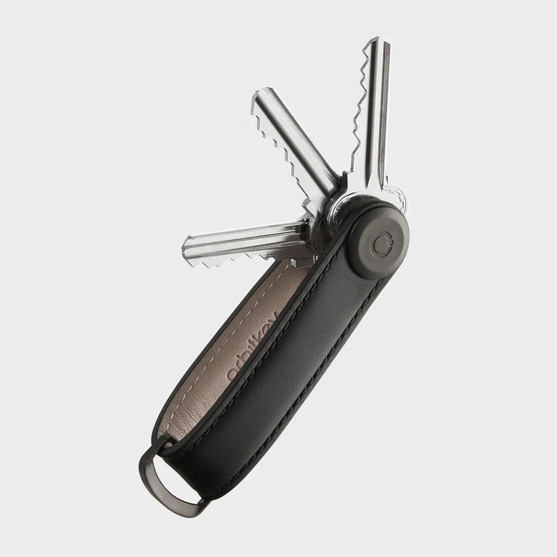 ORBITKEY Leather Key Organiser BLACK