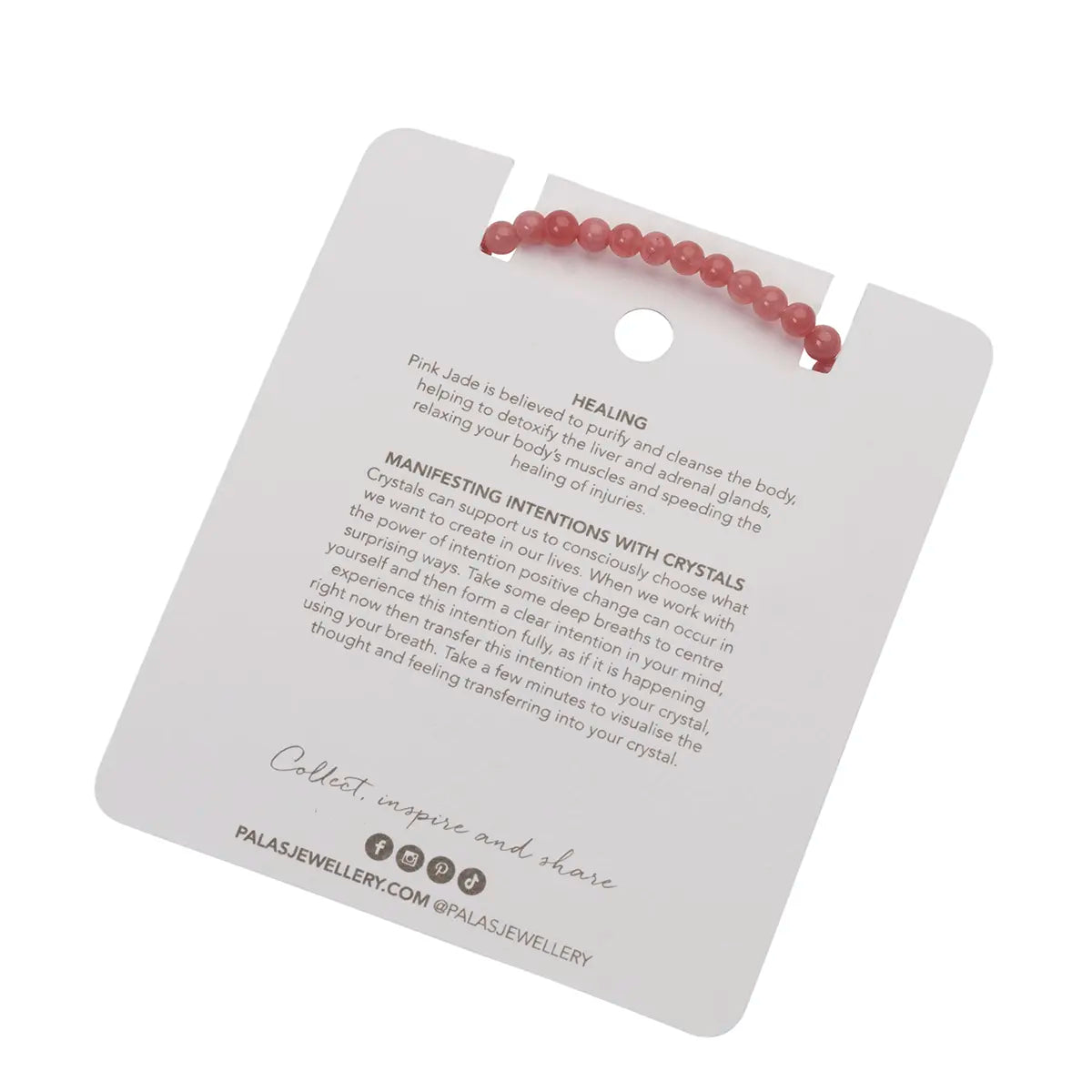 PALAS Healing Gem Bracelet PINK JADE
