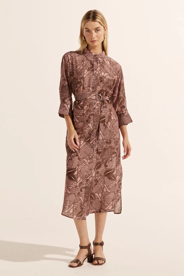 ZOE KRATZMANN Pinpoint Dress CACAO BATIK