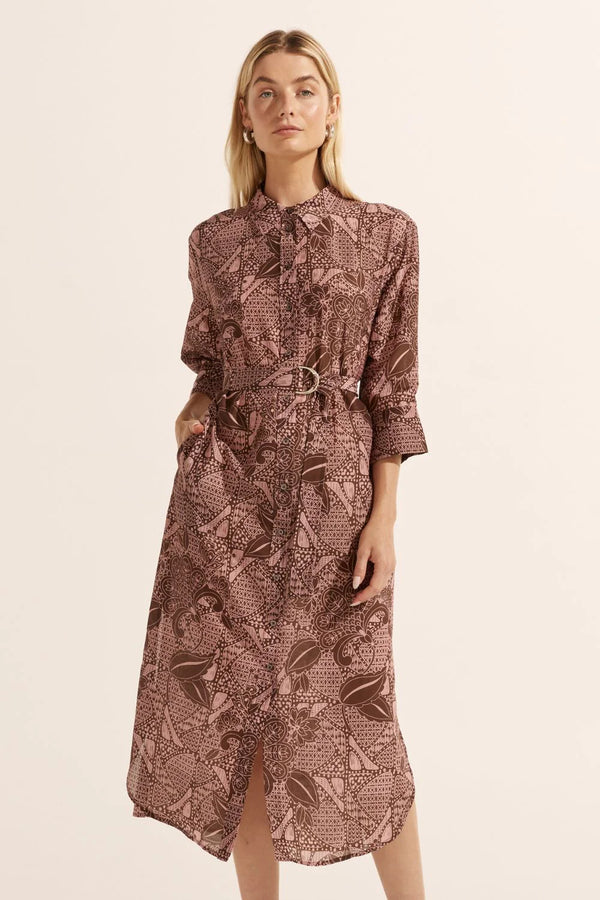 ZOE KRATZMANN Pinpoint Dress CACAO BATIK