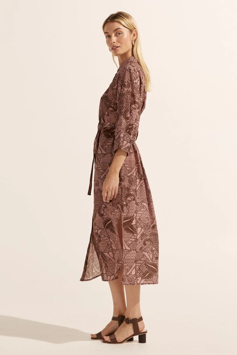 ZOE KRATZMANN Pinpoint Dress CACAO BATIK