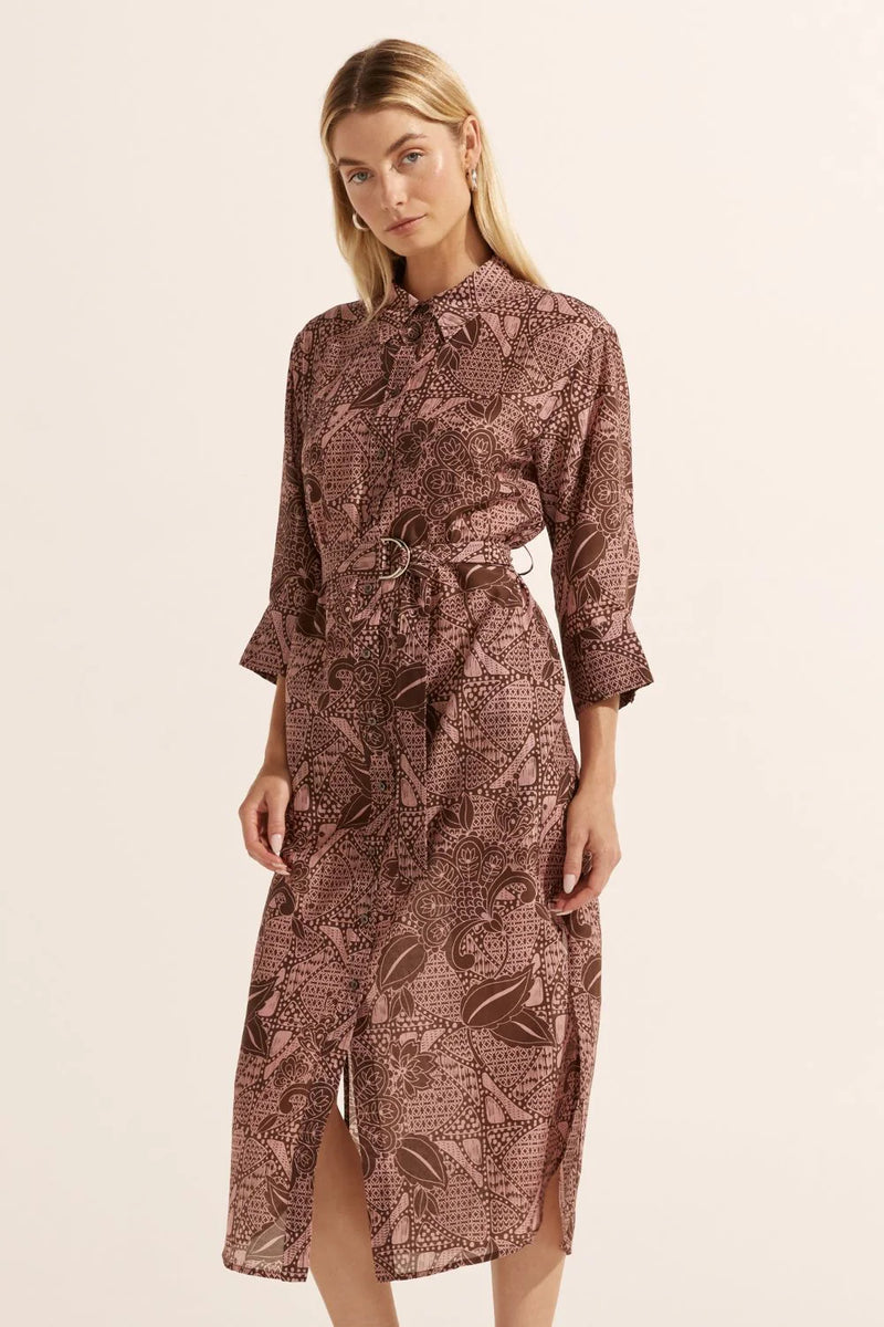 ZOE KRATZMANN Pinpoint Dress CACAO BATIK