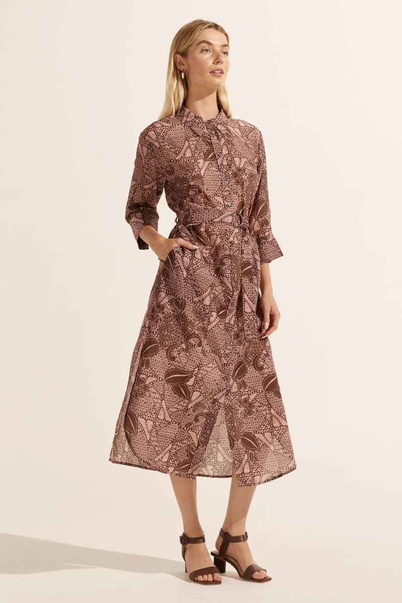 ZOE KRATZMANN Pinpoint Dress CACAO BATIK