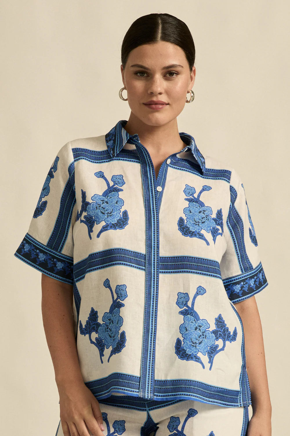 ZOE KRATZMANN Pixel Top AZURE COLLAGE