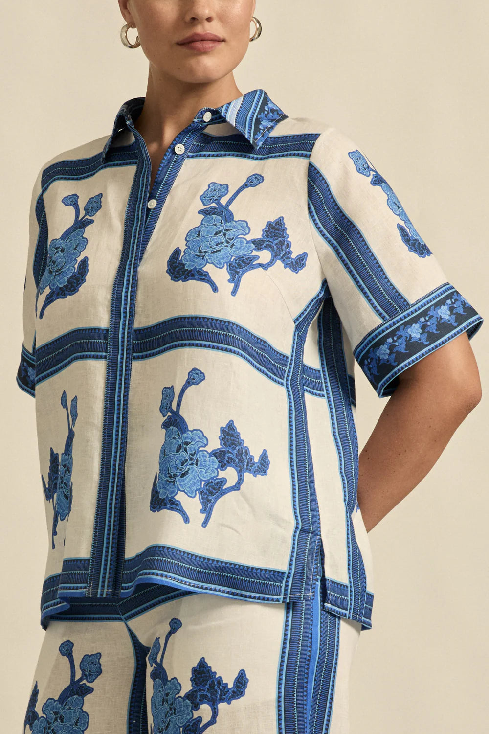 ZOE KRATZMANN Pixel Top AZURE COLLAGE