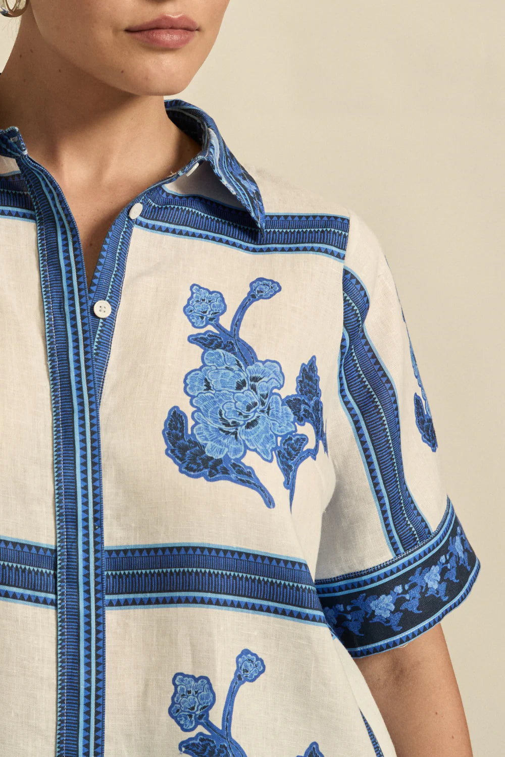 ZOE KRATZMANN Pixel Top AZURE COLLAGE