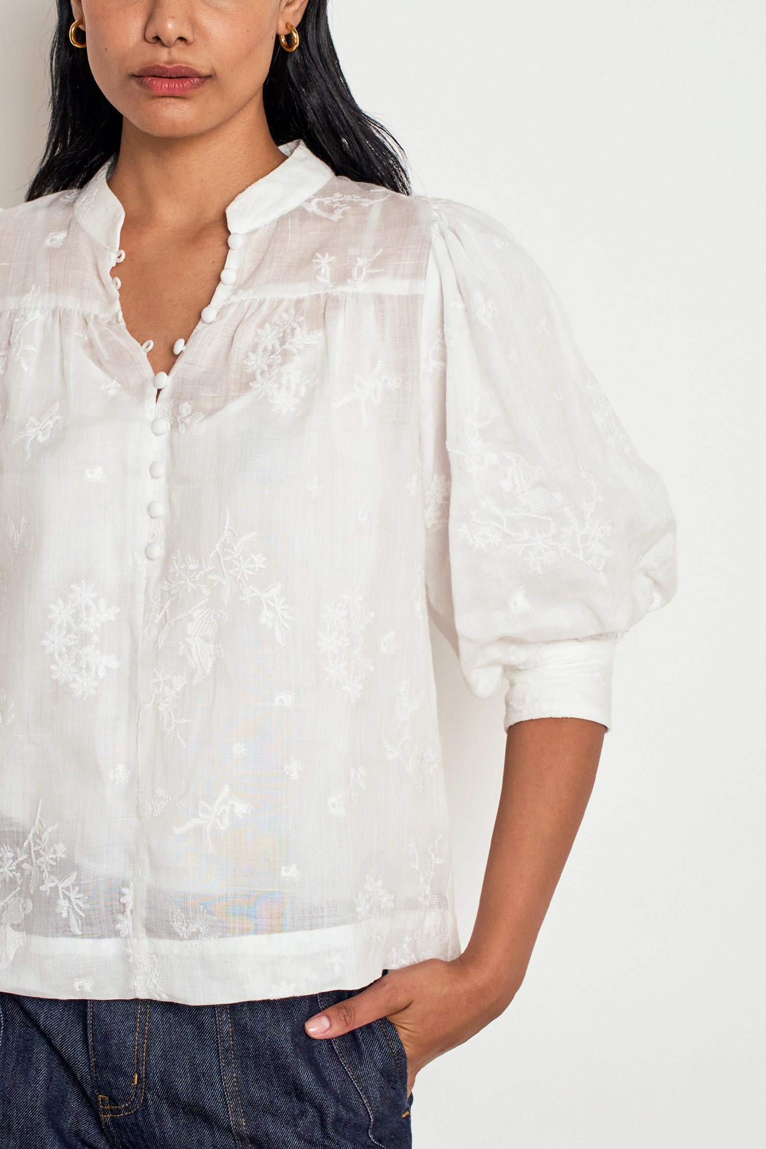 ZOE KRATZMANN Poise Top PORCELAIN