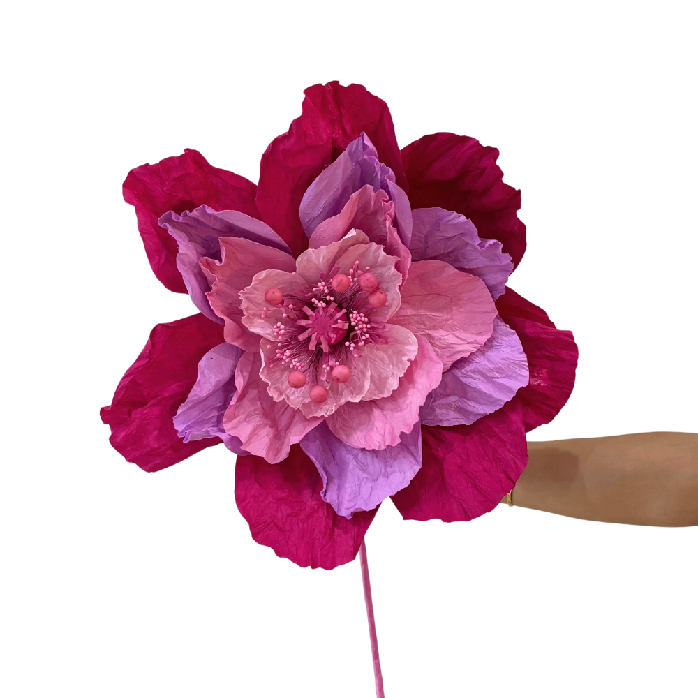 POP-PY Paper Flower Large HOT PINK