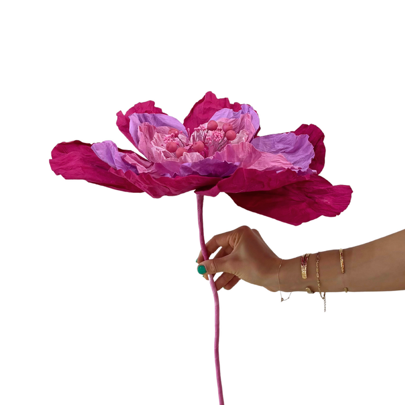 POP-PY Paper Flower Large HOT PINK