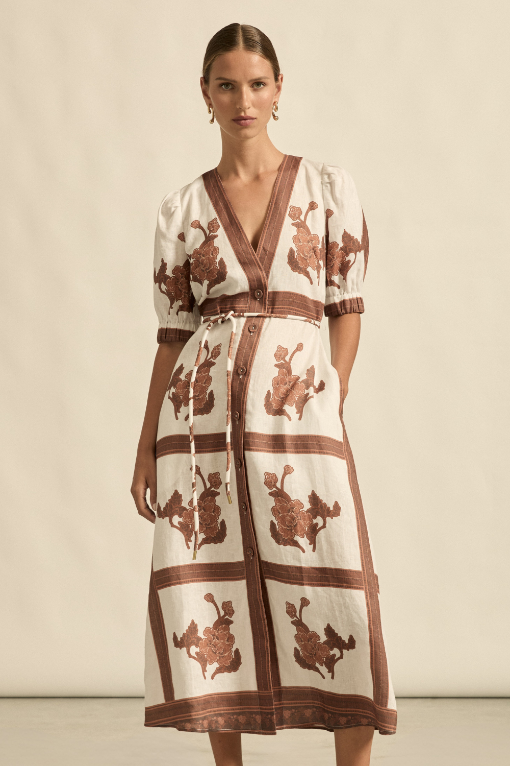 ZOE KRATZMANN Portrait Dress COFFEE COLLAGE