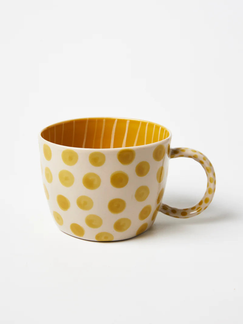 JONES & CO Chino Mug MUSTARD DOT