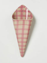 JONES & CO Folly Wall Vase PINK CHECK