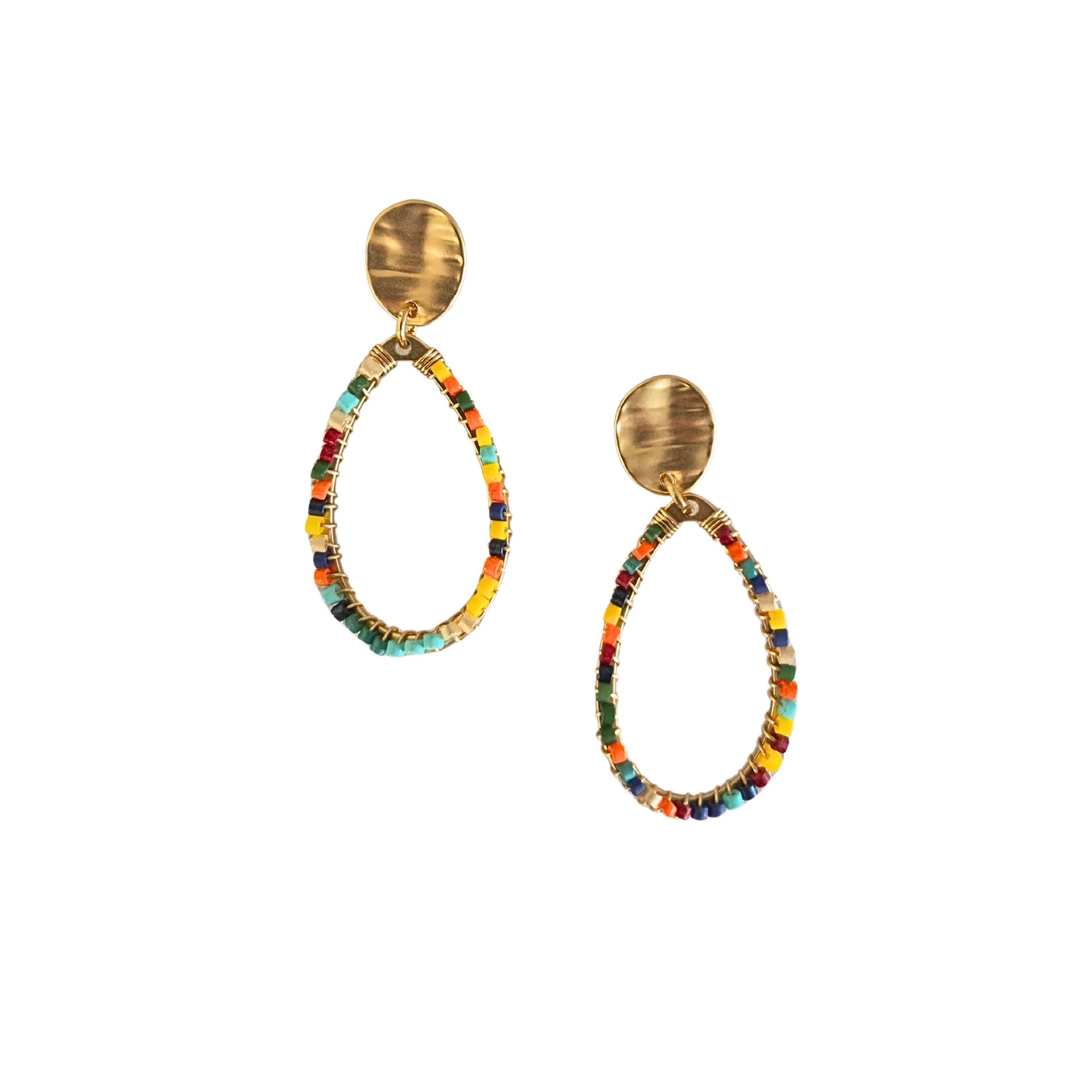 Rainbow Teardrop Earrings