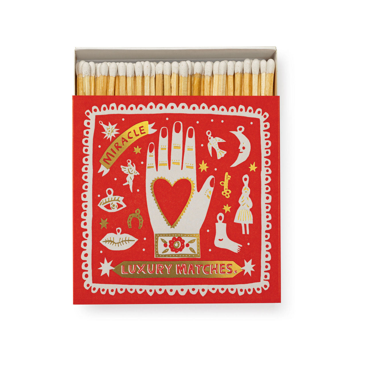 ARCHIVIST Square Box Matches RED MIRACLE
