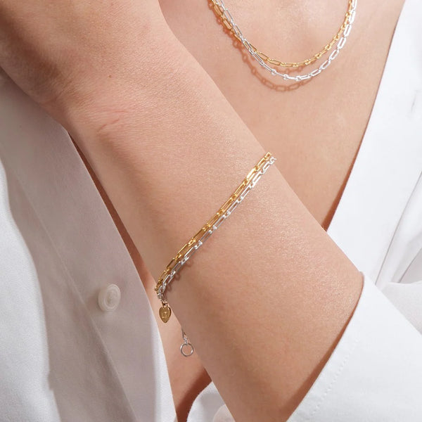 LINDA TAHIJA  Requisite Chain Bracelet GOLD