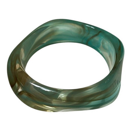 Swirl Resin Bangle TEAL
